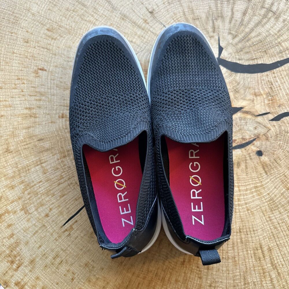 Cole Haan Women's ZeroGrand Omni Slip On Shoes Black/White #W23112 Size: 8.5 B
